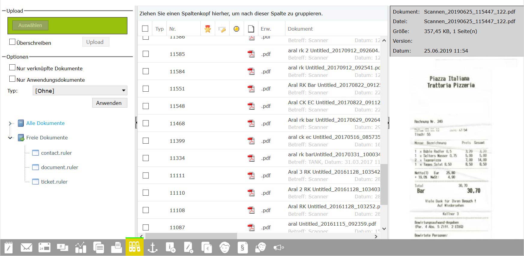 Spesen Beleg Scan