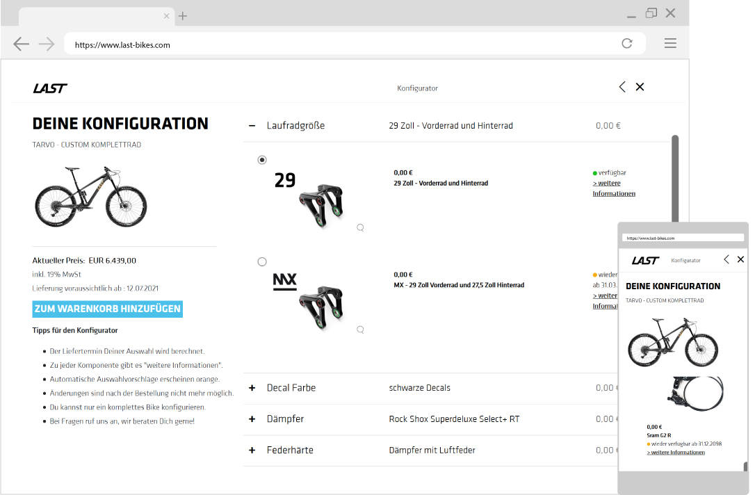 Konfigurator LAST Bikes GmbH